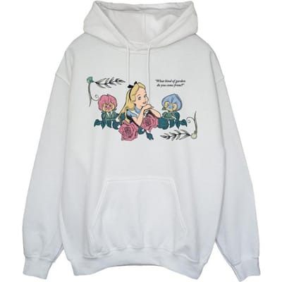 Disney Dames/Dames Alice In Wonderland What Kind Of Garden Hoodie (Wit)