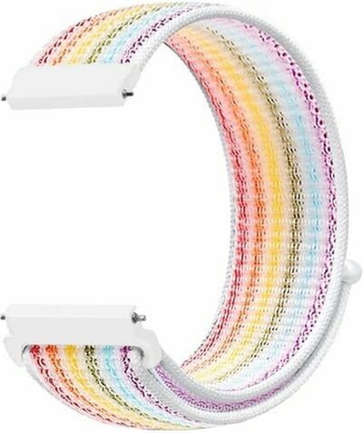 By Qubix - 20mm - Sport Loop nylon bandje - Multicolor - Geschikt voor Huawei watch GT 2 (42mm) - Huawei watch GT 3 (42mm) - Huawei watch GT 3 Pro (43mm)