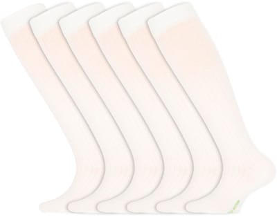 Kniekousen | Sokken voor meisjes | Merk: Yellow Moon | Kleur: Off-White | Maat: 19 t/m 34 | 6 Paar