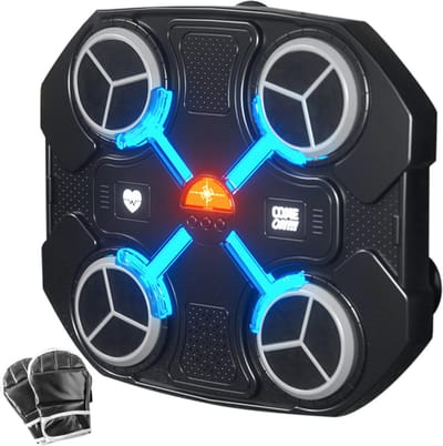 Smart Music Boxing Machine - Intelligente Bokszak - Digitale Boksmachine met Muziek - Boxmachine - Boksbal - Training op Niveau - Boxing - Fitness - Zwart