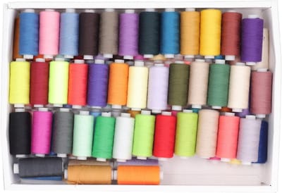 Dailygoods- Naaiendraadset 400 Meter - 80 Kleuren Polyester - Stevig en Duurzaam - Antiknot - Handnaaien en Naaimachine - Ideaal voor Borduurwerk - Naaigaren