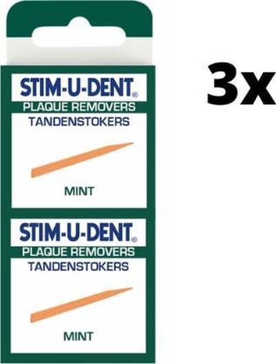 Stimudent Tandenstokers Mint – 3x 100 stuks