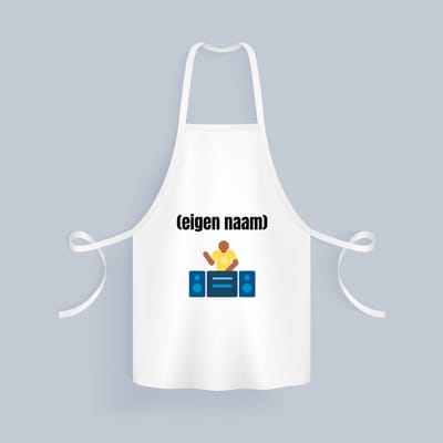 Akyol - dj met eigen naam Keukenschort - Dj - muziek liefhebbers - disc jockey - vinyl - verjaardag - cadeau - kado - 82 bij 71 cm