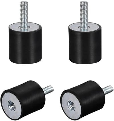 Dailygoods- Motorlagers Set van 4 - M8 Silent Block - Rubber - Trillingsdempers - Antivibratie - Schokabsorberend - Duurzaam rubber - Trillingsdemper