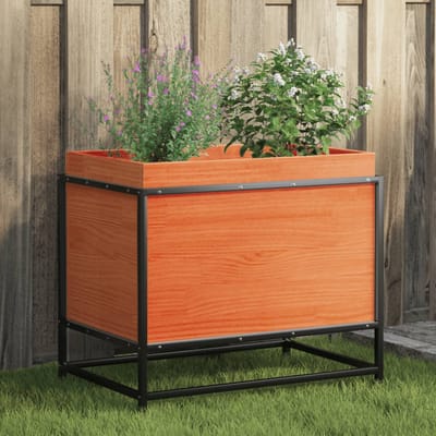 vidaXL - Plantenbak - 60x40x50 - cm - massief - grenenhout - wasbruin