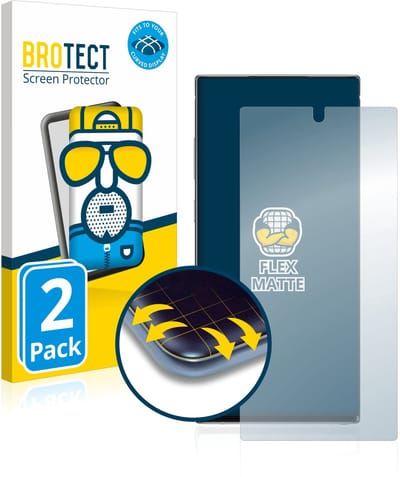 BROTECT - Screenprotector voor Samsung Galaxy Note 10 Plus / 5G - Folie Beschermfolie matte volledig dekking 2 Stuks