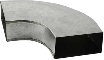 Instort ventilatiekanaal bocht 90 graden 300x80 horizontaal