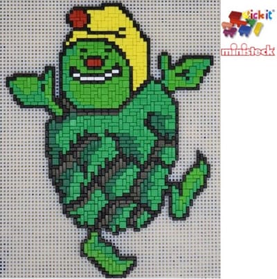 Stick-it schildpad Hopfi, ca. 1.000 steentjes, compatibel met Ministeck
