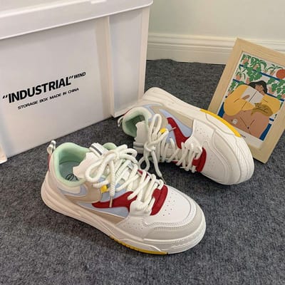 Nieuwe Damesschoenen Platform Witte Schoenen Casual Schoenen Herfst Comfortabel Plat Ademend Board Schoenen Outdoor Vrijetijdsschoenen 41 gray