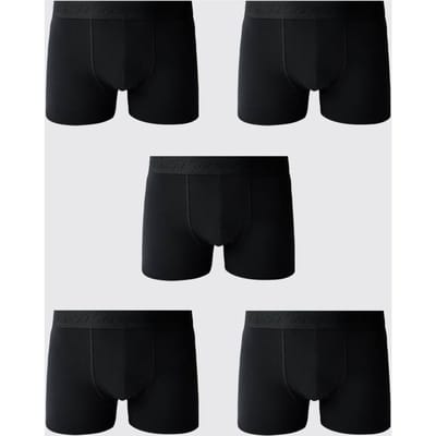 5-pack Zwarte Heren Sport Boxershorts | Black | Size XS