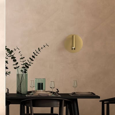 Maytoni LED wandlamp iOS 176, goudkleurig, rond, aluminium