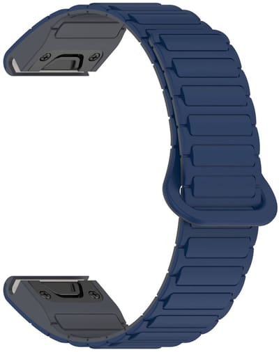 Siliconen bandje - geschikt voor Garmin Fenix 5 / 5 Plus / 6 / 6 Pro / 7 / 7 Pro / 8 (47 mm) / E (47 mm) / Epix (Pro) (2) 47 mm/ Quatix 5 / 6 / 7 / 7 Pro / Approach S60 / S62 / S70 47 mm / MARQ / D2 Delta / D2 Mach 1 / Descent G1 - donkerblauw