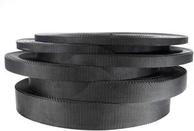 Nylon Singelband - Plat Touw Riem - Zware Lading Vastzetten - Hoge Treksterkte - 3/4 inch 5 Yards - Zwart