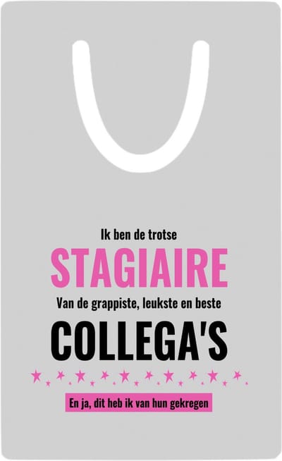 Hacebo® - ik ben de trotste stagiaire van de grappigste, leukste en beste collega's, en ja dit heb ik van hun gekregen metalen boekenlegger - de trotste stagiaire - collega's - werknemers Bladwijzer boekenleggers - 7.6 cm x 5cm