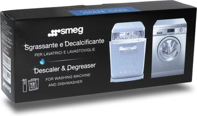 SMEG ontkalker en reiniger voor wasmachine en vaatwasser - Jaarpakket - 12 stuks - 12x 50g - vaatwas machine onderhoud - Geschikt voor Miele Bosch Siemens AEG