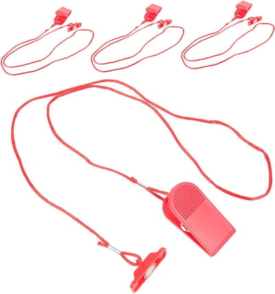 Loopband Stop Magneet - Veiligheidssleutel Noodstop - Fitness Veiligheid - Universele Vervanging - 4 Stuks - Rood