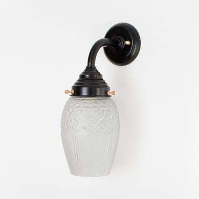 Buitenlamp - Wandlamp Flower Yard Geëtst Curve Zwart - Art Deco Trade