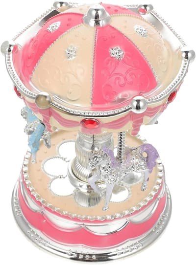 Draaimolen Muziekdoos - Decoratieve Doos - Feestelijke Decoratie - Klassieke Melodie - 15 x 10.6 cm - Multicolor