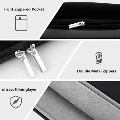 Laptoptas 13 inch voor MacBook Air en Pro - Beschermhoes, Schoudertas en Waterdicht Ontwerp in Zwart