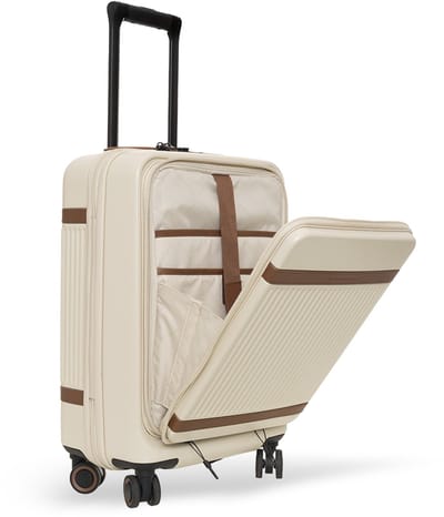 The Chesterfield Brand Zuna Handbagage Koffer - Laptoptrolley - 55 cm - 44 liter - TSA slot - Sandy Beach
