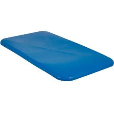Deksel voor rechthoekige container, kunststof, 450 l, blauw