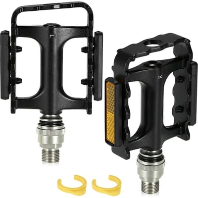 Fiets Snelontgrendelingspedalen MTB Fiets Fiets Platformpedaal met Pedaalverlenger Adapter rood