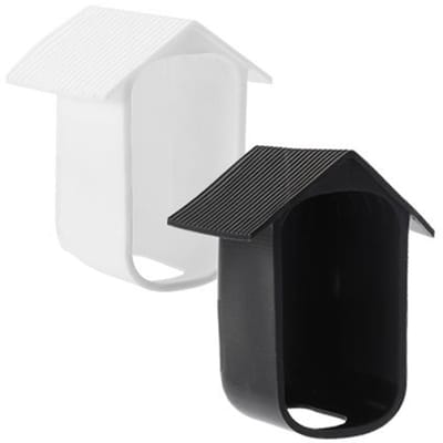 2 stuks - Camera siliconen beschermhoes - Bewakingscamera beschermhoes - geschikt voor EufyCam 2C - Bescherming - Weerbestendige siliconen behuizing - Zacht - Zwart+Wit