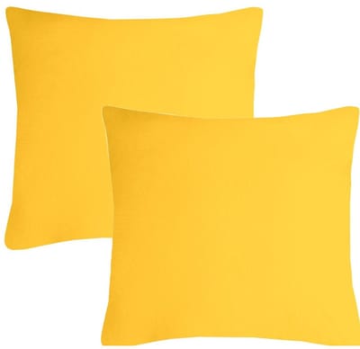 Stof Textile sierkussen Nelson - 2x - geel - 60 x 60 cm - bank kussens - zitkussens - binnen/buiten - polyester