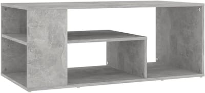 Salontafel 100x50x40 cm met Opbergruimte - Beton Grijs