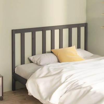 vidaXL - Hoofdbord - 166x4x100 - cm - massief - grenenhout - grijs