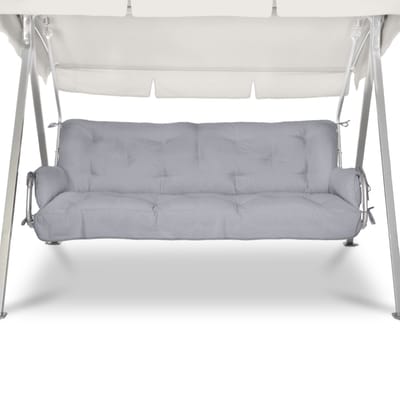 Beautissu kussen oplage voor schommelbank - tuinbank kussen 180x50x8cm schuimvlokkenvulling oplegkussen grijs - Flair HS