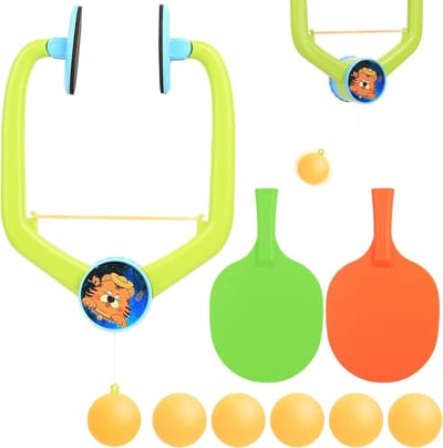 Hanging tafeltennis set voor deur, verstelbare deurframe ping pong trainer, ideaal voor gezinsgames en oefeningen met rackets