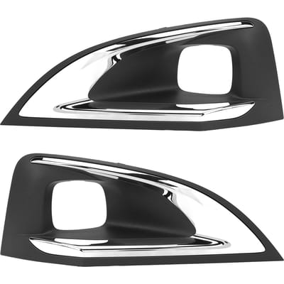 1 Paar Mistlichtkappen voor 1806095X Mistlamp Bezel Buitendecoratie Vervanging voor Peugeot black