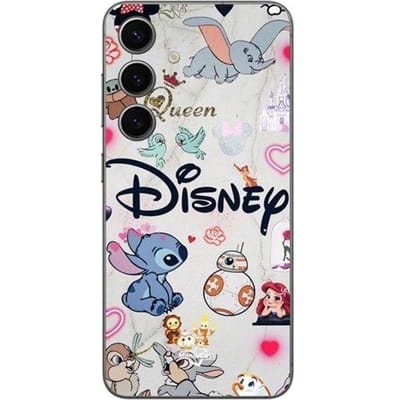 Coque - Disney - Galaxy S25 Plus - Silicone - Souple - Personnages Stitch Ariel Dumbo zwart