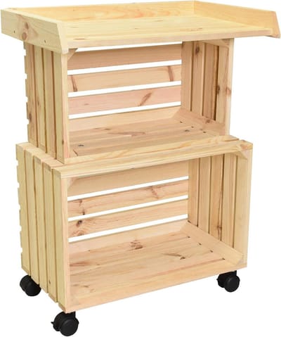 Mobiele Plantentafel - Tuinwerktafel Tafel - Planten Verzorgen - FSC Gecertificeerd Hout - 80 x 60 x 40 cm