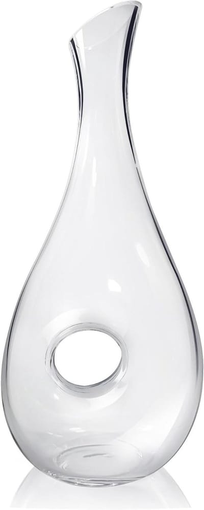 Wijnkaraf - Decanter karaffen - Wijn serveren - Holle cirkel design - 1200 ml - Transparant