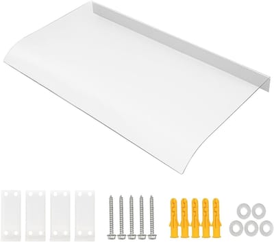 Deurluifel Polycarbonaat - Regenscherm Entree - Bescherming Buiten - Weerbestendig Ontwerp - 45 x 240 cm - Transparant