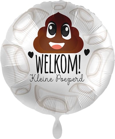 Folieballon - Welkom Kleine Poeperd
