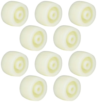Allecto - Rond Nylon Zwenkwiel - Palletwagenwiel - Antislipoppervlak - 1,5 Inch - Maximale belasting 40kg - Geschikt voor platte wagens - 37 x 24 mm