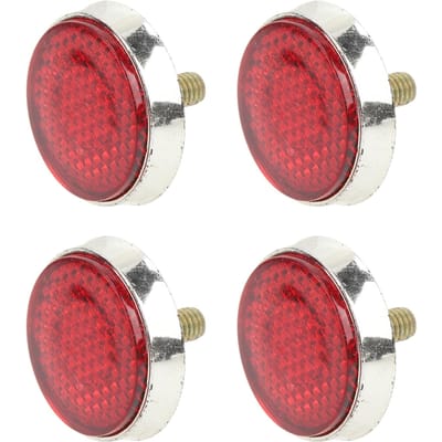 4 Stuks Ronde Reflector 42mm Hoge Helderheid Waterdicht Stijlvol Rode Veiligheidsreflector Voor M6 Draad Motorfiets ATV Scooters