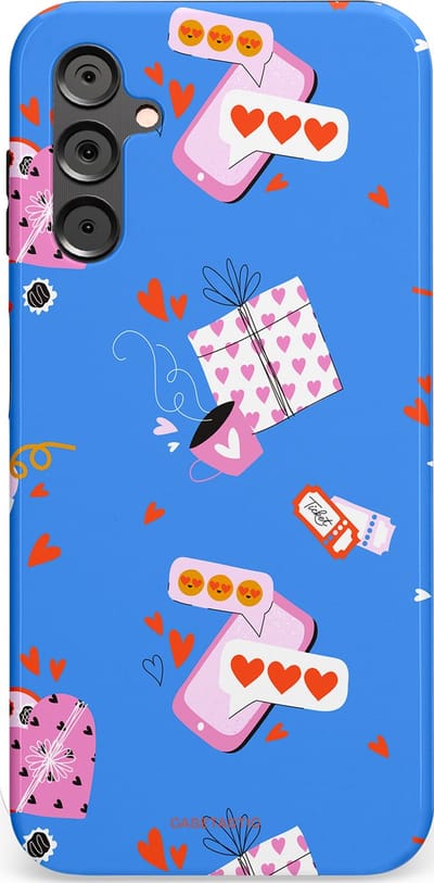 Casetastic Hoesje Geschikt voor Samsung A14 (5G/4G) - Stijlvolle Beschermende Duo-layer Case - Romantische Date