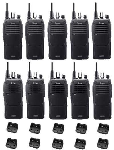 Set van 10 Icom IC-F29DR3 Digitaal DPMR en PMR446 IP67 portofoons