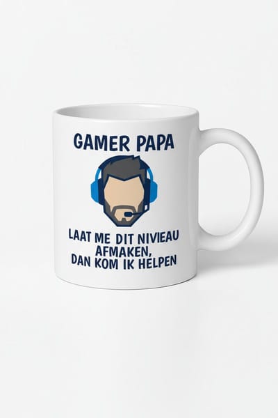 Gamer Papa Mok - Laat Me Dit Niveau Afmaken - Cadeau voor Gaming Vaders