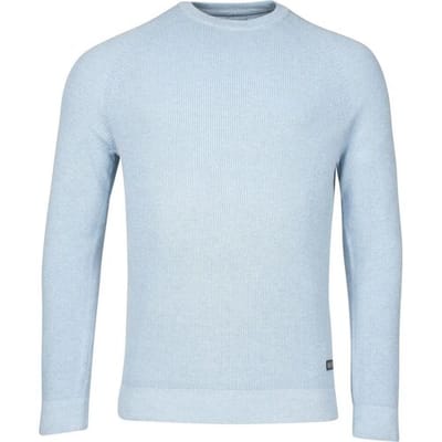 Baileys Trui Crew Neck Allover Rib Knit Pastel Blauw Melange / male