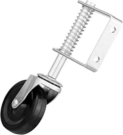 Verstelbare Veerbeugel Wiel - Poortwiel Zwenkwiel - Poorten Openen Sluiten - Veerbelast Terreinaanpassing - 4 Inch - Zilver