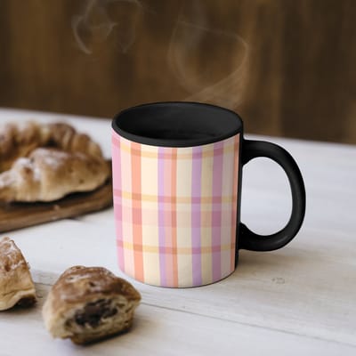 Magische Mok - Foto op Warmte Mokken - Koffiemok - Pastel - uitpatroon - Geometrisch - Magic Mok - Beker - 350 ML - Theemok