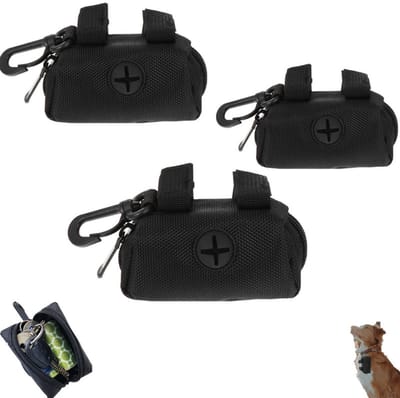 3 stuks - Poepzakjesdispensers- Poepzakjes- Puppypoepzakjes- Houder Voor Hondenpoepzakjes- Opbergzakjes- Ritssluiting - Zwar