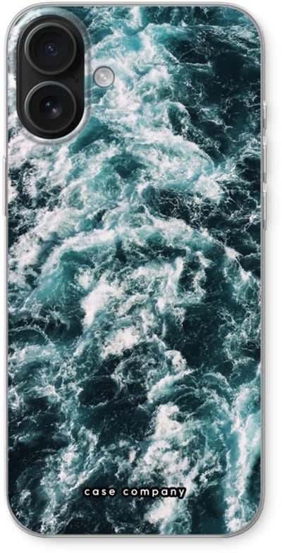 Case Company® - Hoesje geschikt voor iPhone 16 Plus hoesje - Zee golf - Soft Cover Telefoonhoesje - Bescherming aan alle Kanten en Schermrand
