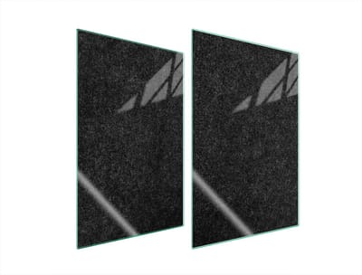 TMK ArtDeko - Glazen Beschermplaat - 2x 35x52 cm - Veelkleurig - Gehakt Glas