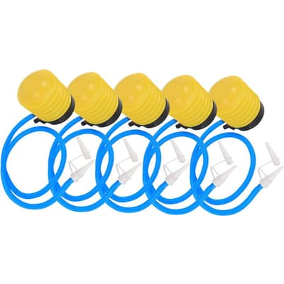 5 STUKS Gele Voetluchtpomp 4,5 Inch Plastic Bruiloft Festivals Ballon Yogabal Opblazer